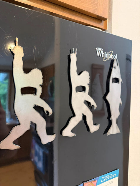 Magnetic Big Foot Sasquatch Bottle Opener | Peace Sign | Refrigerator Magnet