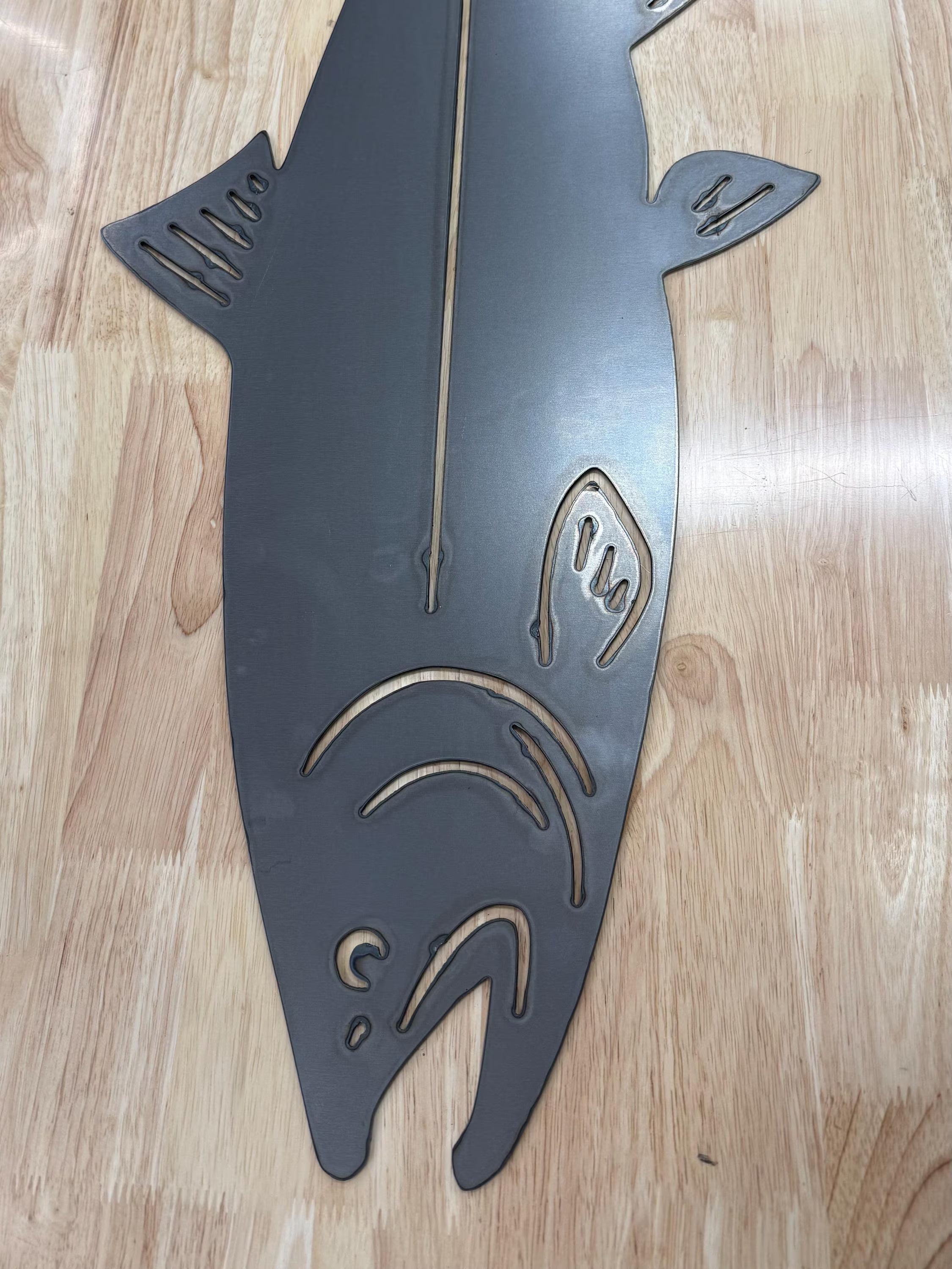 Metal Salmon Sign | 29” Long