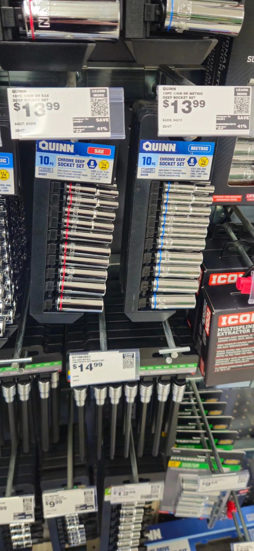 QUINN Socket Set Organizers for US General Mini Toolbox