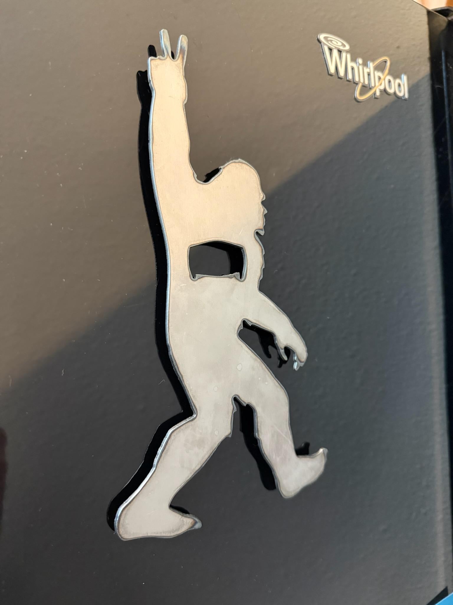 Magnetic Big Foot Sasquatch Bottle Opener | Peace Sign | Refrigerator Magnet