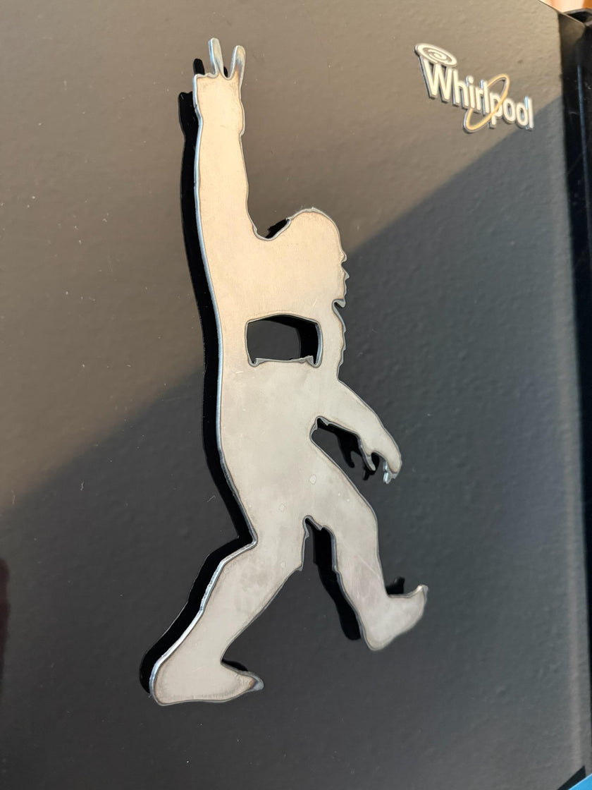 Magnetic Big Foot Sasquatch Bottle Opener | Peace Sign | Refrigerator Magnet