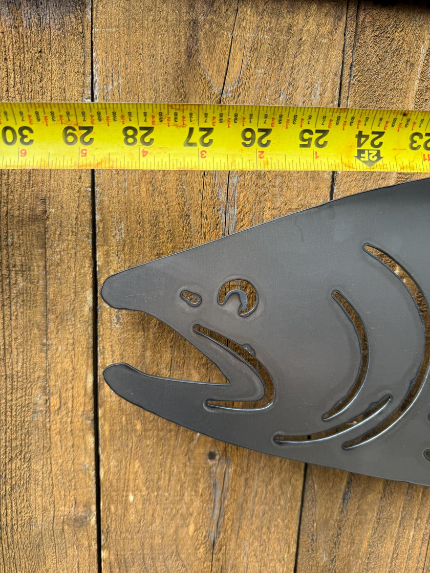 Metal Salmon Sign | 29” Long