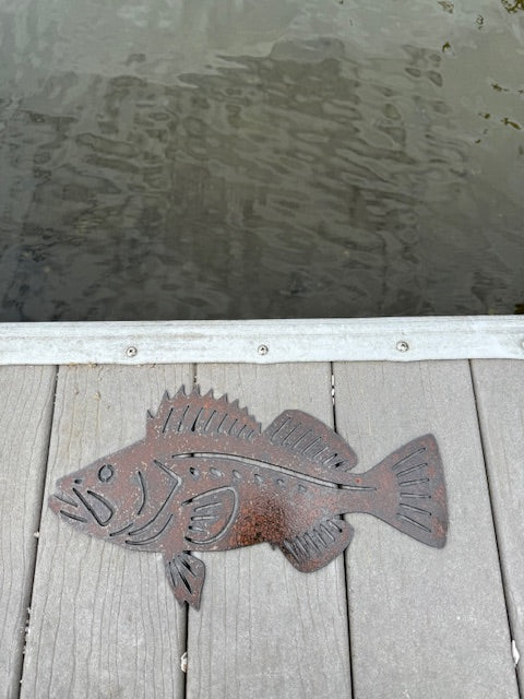 Rusted Metal Rockfish (Left Facing)